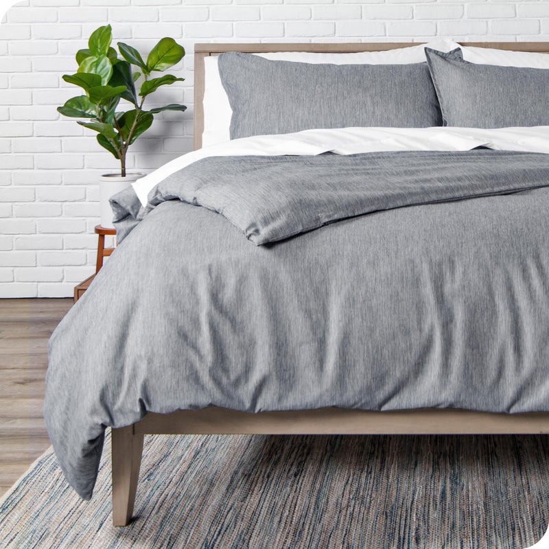 Bare Home Bedding Duvet Cover Full Size - Premium 1800 Super Soft Collection - Lightweight  Duvet Cover - Soft Textured Bedding (Full  Heathered Charcoal) - Image 2